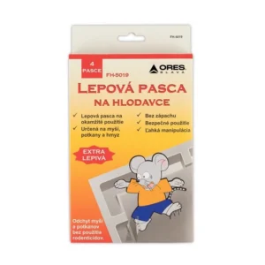Plastová lepová pasca na hlodavce FH-5019 - 4 ks