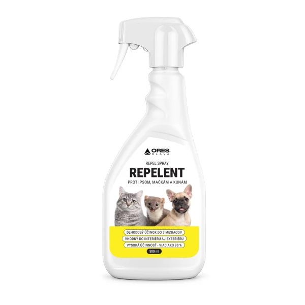 REPEL SPRAY – Repelent proti psom, mačkám a kunám 500 ml